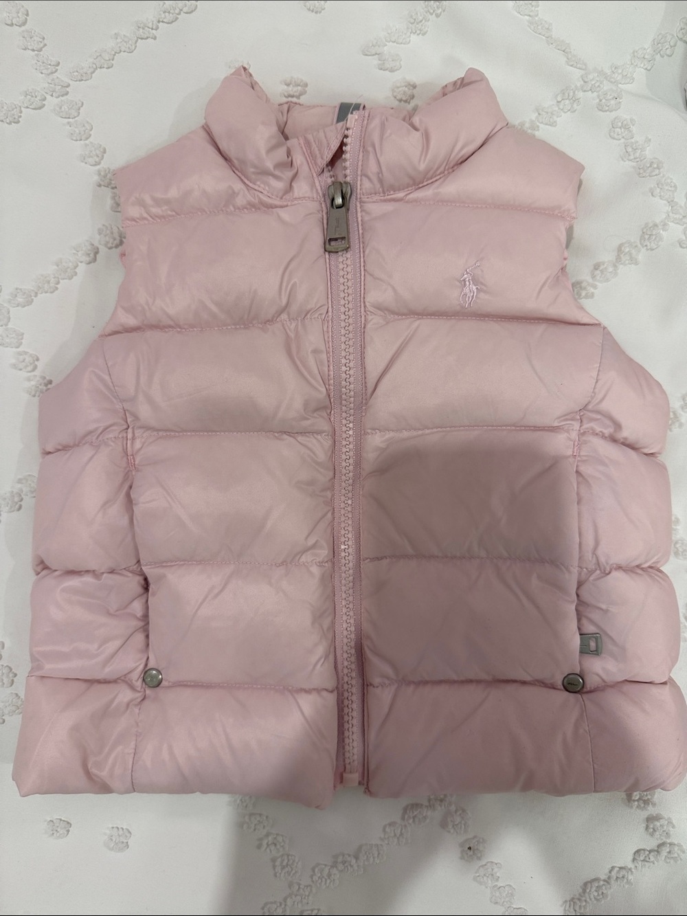 Ralph Lauren Light Pink Quilted Puffer Vest for Kids